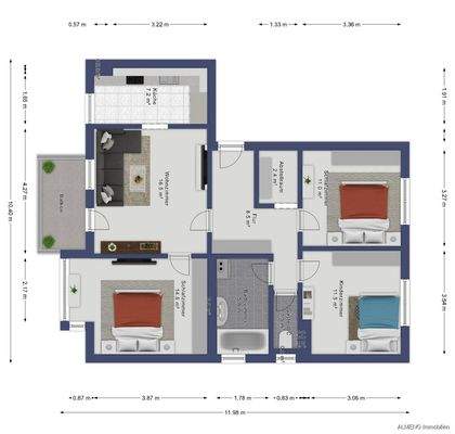 Guter Schnitt und viel Platz für die Familie 