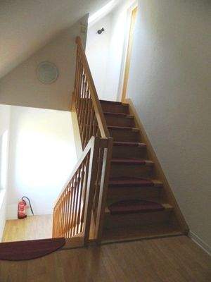 Treppenaufgang zum Dachstudio