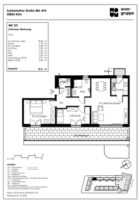 Verkaufsgrundriss WE 101