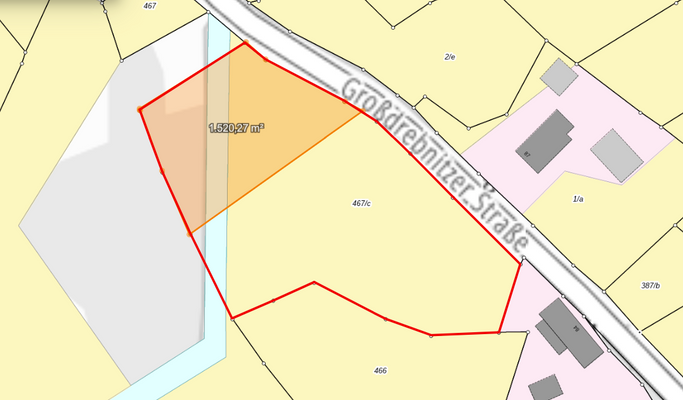 Baufenster 1 bei Dreiteilung