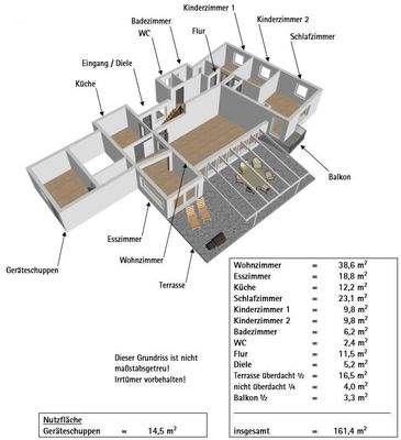 Grundriss und WFL EG
