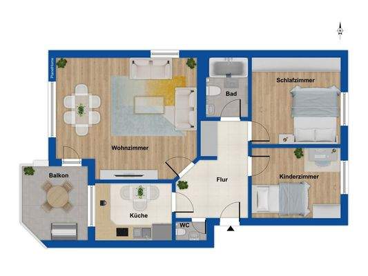 Grundriss Erdgeschosswohnung