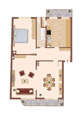 Wohnung links (mit Option Wohnküche) 