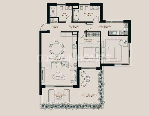 Sea-View Properties in a Complex with Pool in Mijas Málaga