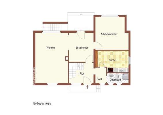 Grundriss-Skizze Erdgeschoss