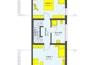 Zwei Kinderzimmer, viel Platz