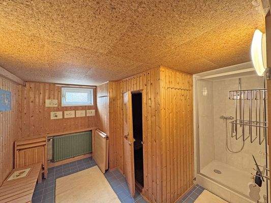 Sauna mit Dusche