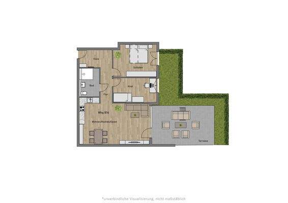 Grundriss Wohnung B14