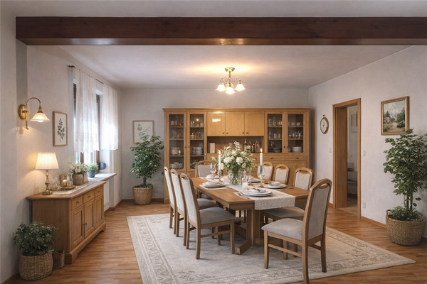 Wohn und Esszimmer - virtually staged