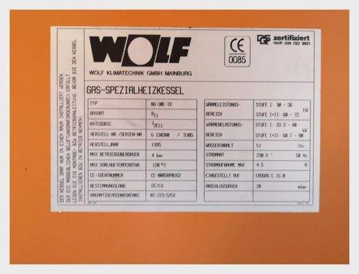 Heizung Typenschild