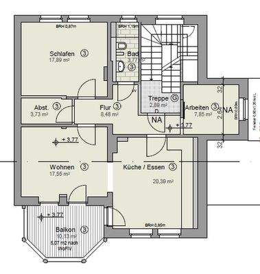 Grundriss Obergeschoss