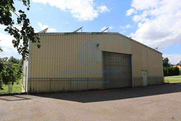 Giebelansicht der Kalthalle 