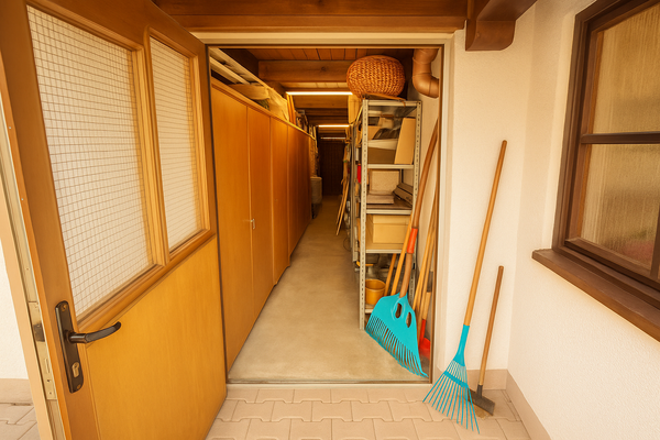 Neben Garage Fahrradabstell-und Stauraum