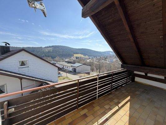 Blick vom Dachgeschossbalkon