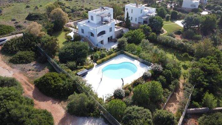 Kreta, Tersanas: Luxusvilla mit unschlagbarer Aussicht in ruhiger Lage zu verkaufen