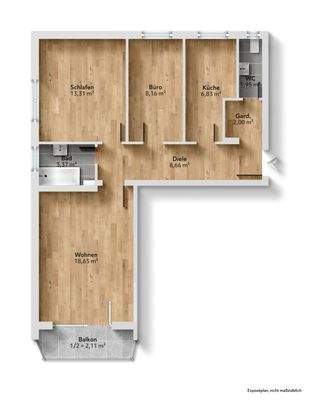 Grundriss unmöbliert