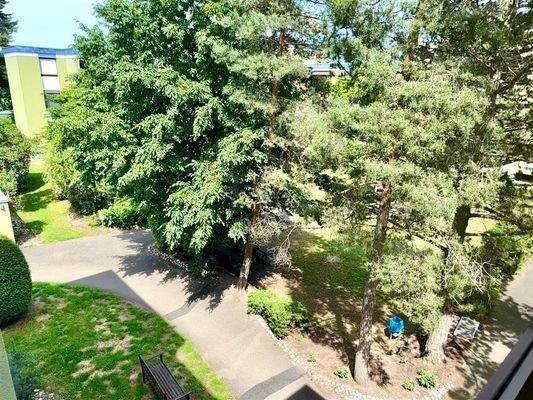 Blick aus ihrer Wohnung