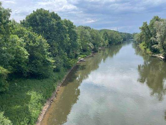 Blick auf das Grundstück