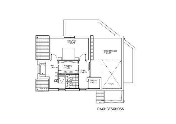 DG m. großer Dachterrasse, Ankleide u Schlafzimmer