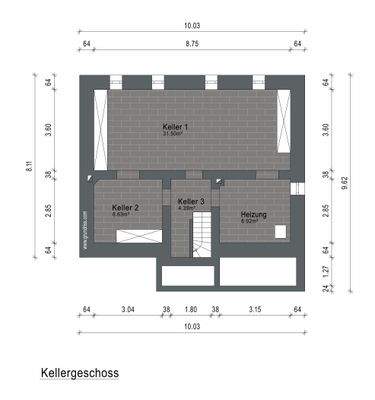 Grundrissplan Kellergeschoss