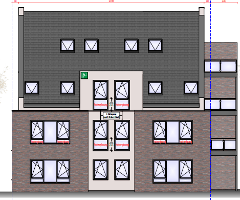 Ansicht Neubauplanung: Nordost