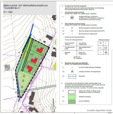 Ausschnitt Bebauungsplan 