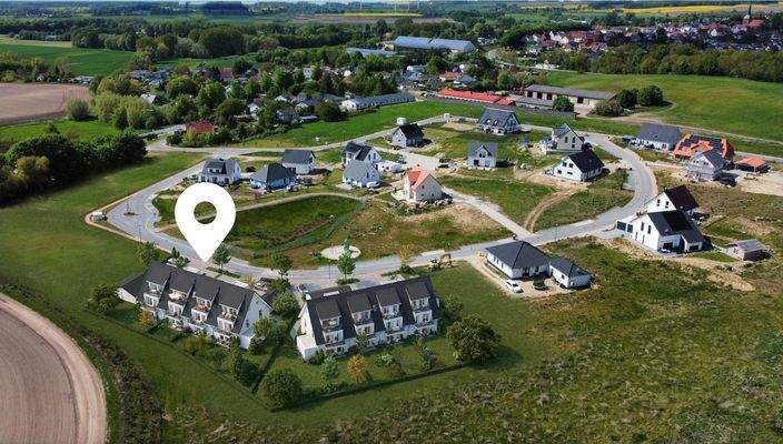 Vogelperspektive Stadteinwärts