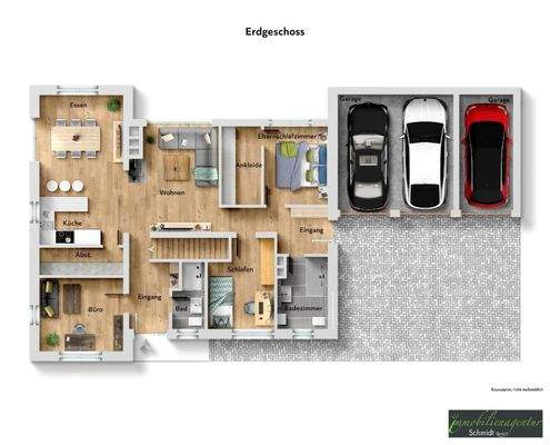 animierter Grundriss - 2 Gargen optional zu vermieten