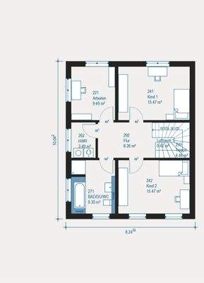 Familienfreundlicher Grundriss