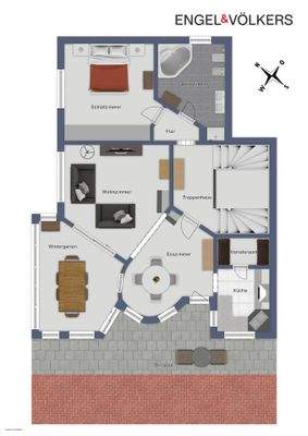 Grundriss Untergeschoss 1 - Hauptwohnung