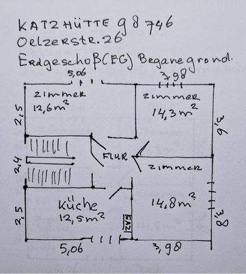 Katzhütte Erdgeschoß