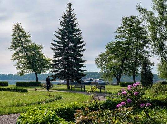 Der Stadtpark gegenüber