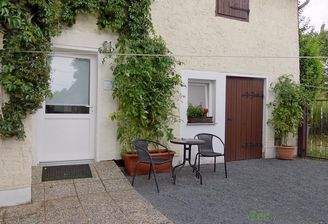 Sitzplatz vor dem Appartment