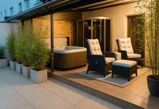 Wellnessoase auf der Dachterrasse