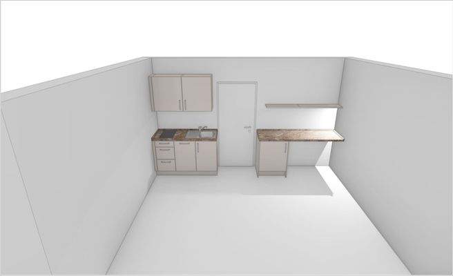 Skizze neue Einbauküche