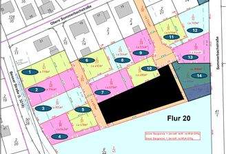 Aufteilungsplan Grundstücke Sommerbachs-Äcker