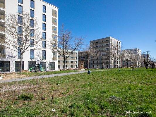 Baufortschritt Haus 4, 6, 7: Blick von Südwest