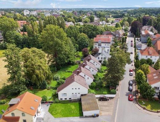 Blick auf die Häuser