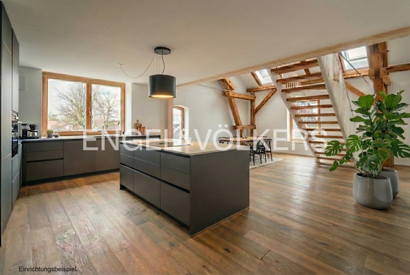 Einrichtungsbeispiel Küche-/Esszimmer