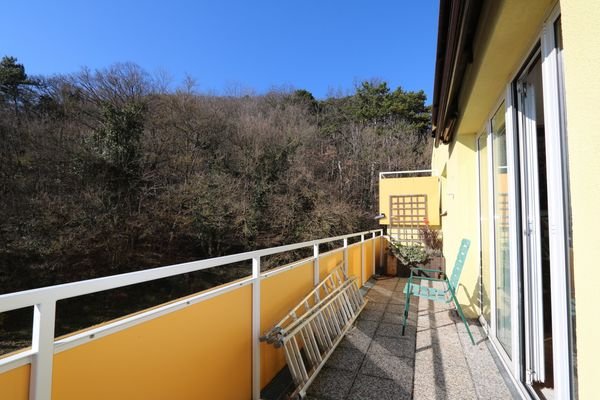 westseitige Loggia mit Fernblick