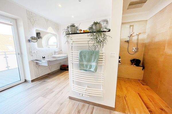 ... großer Walk- In- Dusche 