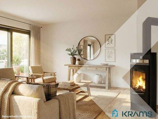Wohnzimmer - beispielhafte Illustration
