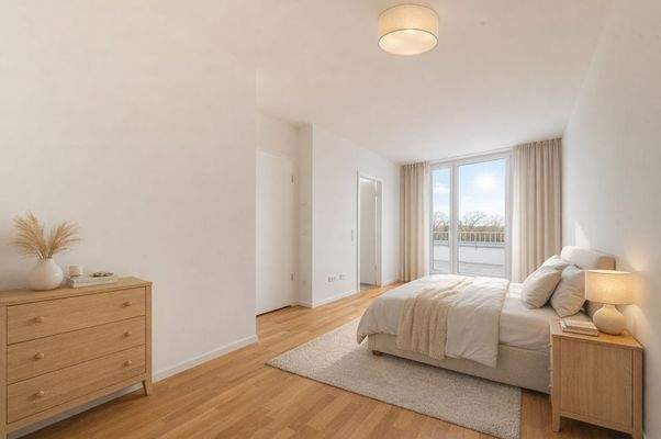 Schlafen virtuell möbliert