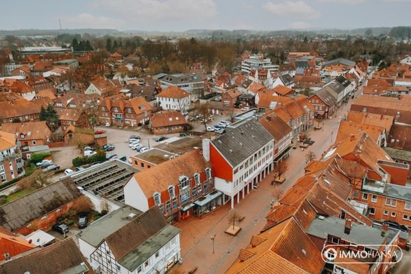 Drohnenansicht Fußgängerzone