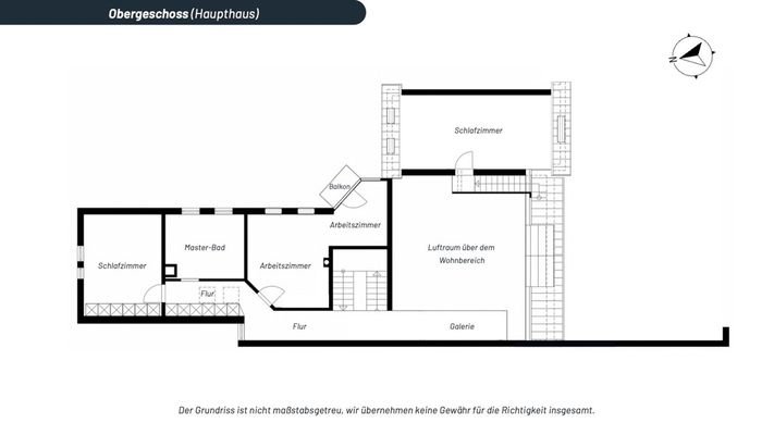 Obergeschoss Haupthaus
