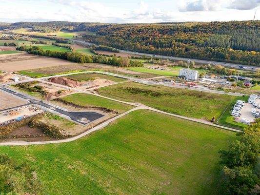 Blick Neugründung und Autobahn