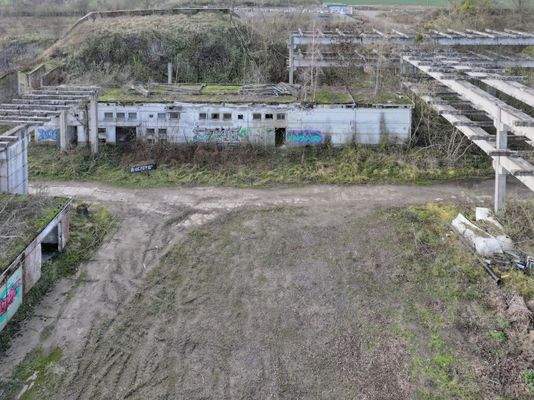 Nordost Luftbild Funktionsgebaeude