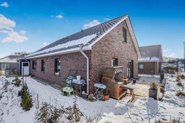 Ansicht des modernen Einfamilienhauses