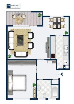Beispiel möblierter Grundriss