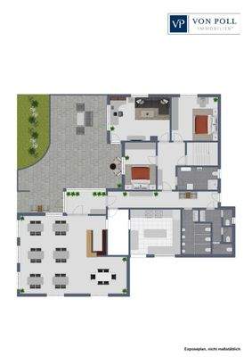 Grundriss EG mit Terrasse